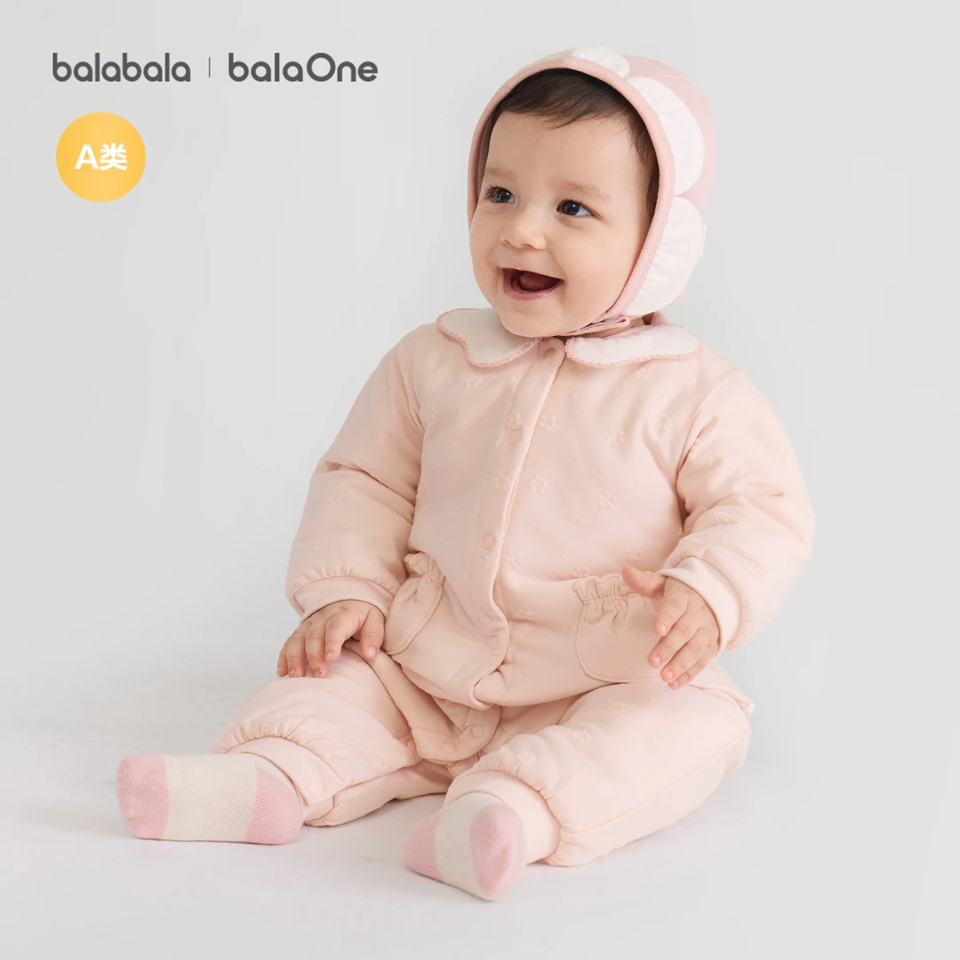 【balaOne】巴拉巴拉婴儿连体衣宝宝哈衣爬服新加厚甜美精致萌
