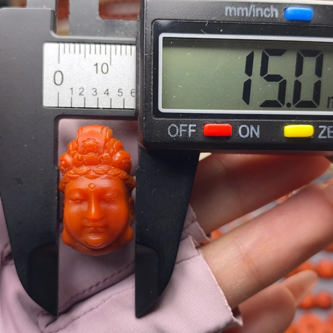 南红玛瑙未镶嵌配饰观音头