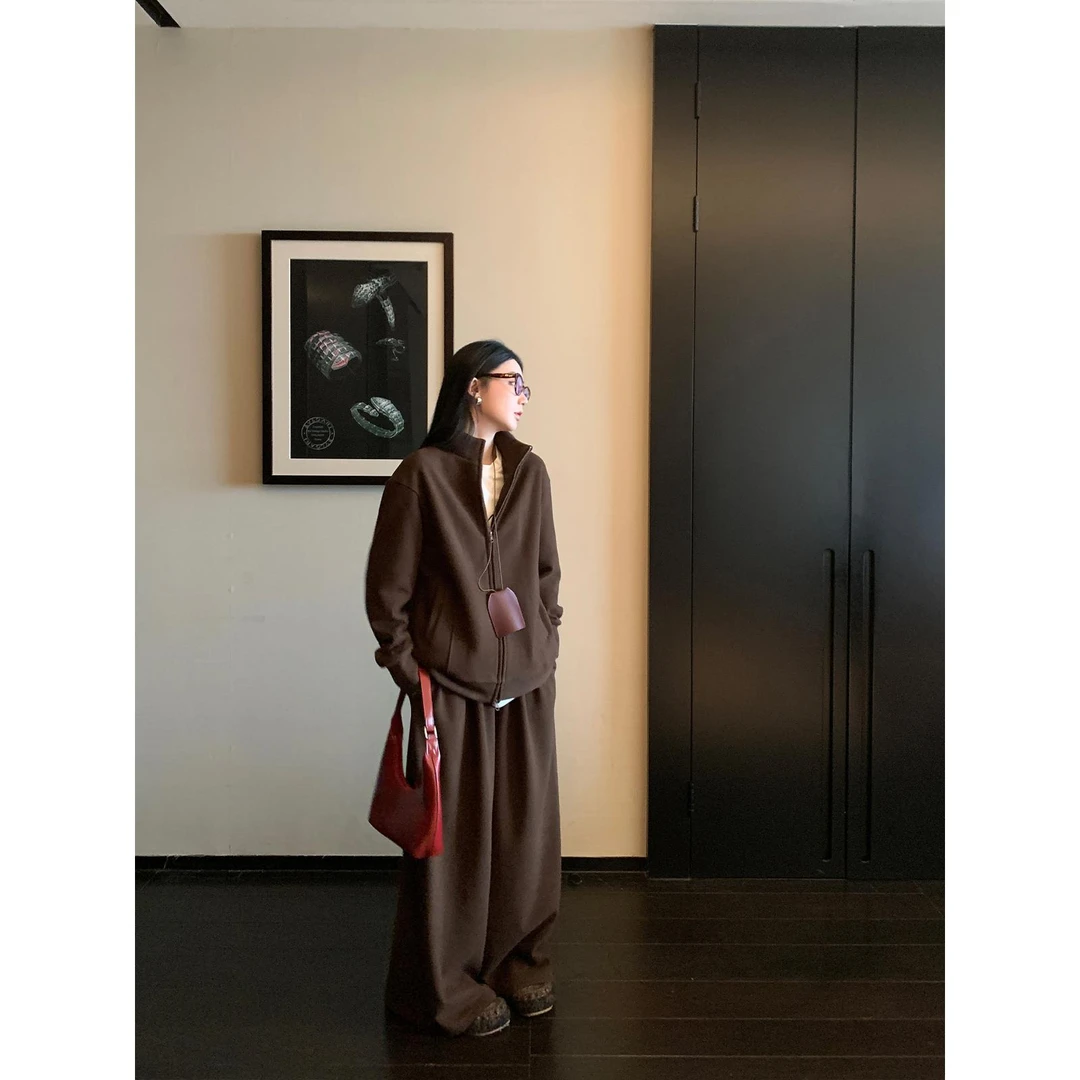 区区欧阳早八人一套就走！巨保暖立领卫衣外套女冬季新款加厚休闲