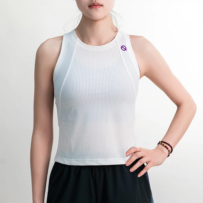 轻功洞洞布透气背心透气速干日常训练跑步服短背心