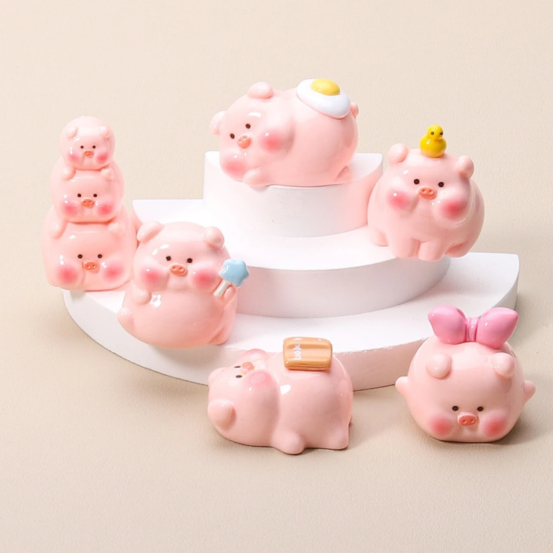 【天使小肥猪】网红创意diy饰品配件钥匙扣桌面卧室小摆件潮玩摆件