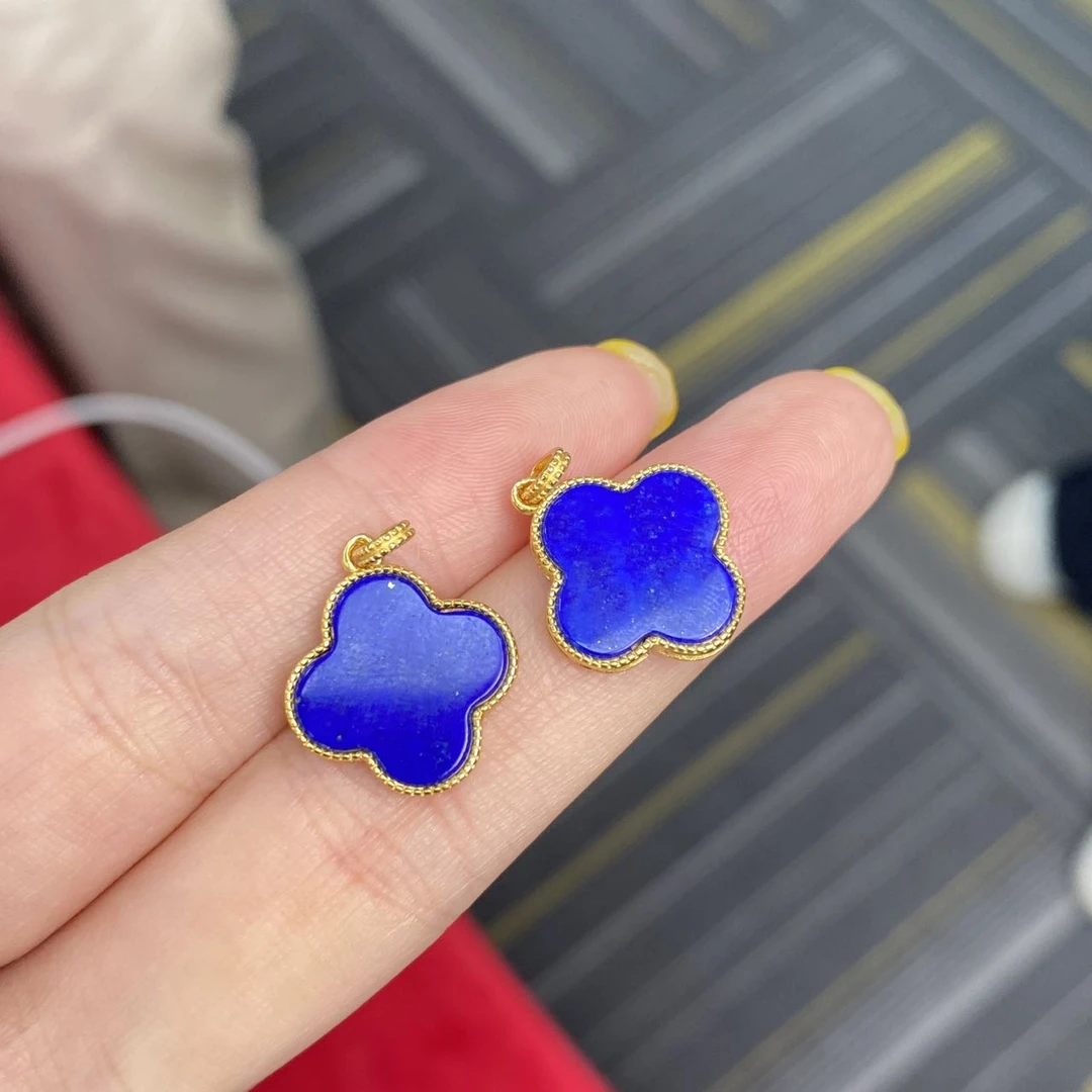 【小宝珠宝】3 S68528-S925银镶青金是吊坠-多样性发其一-15*2.5mm