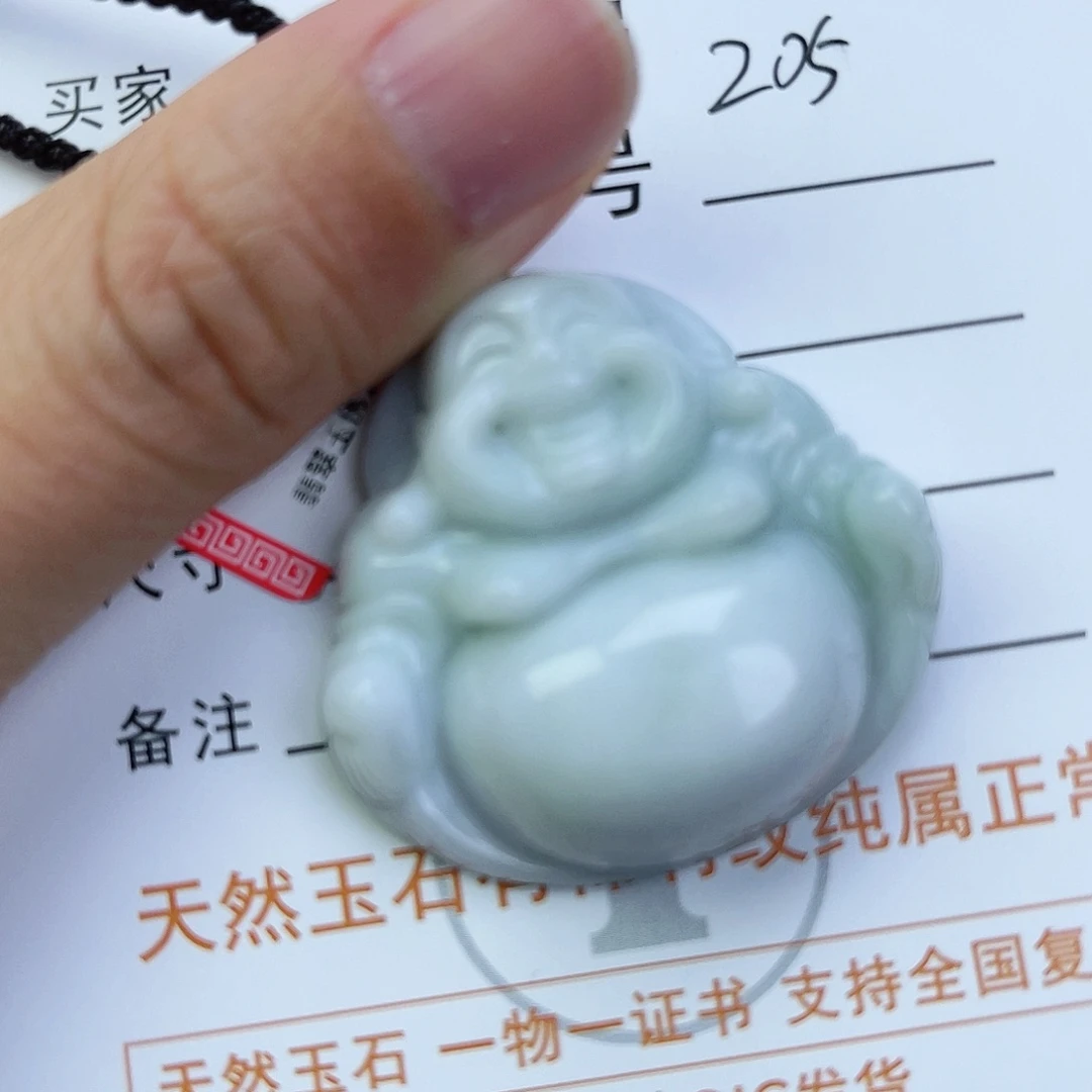 翡翠未镶嵌颈饰佛公
