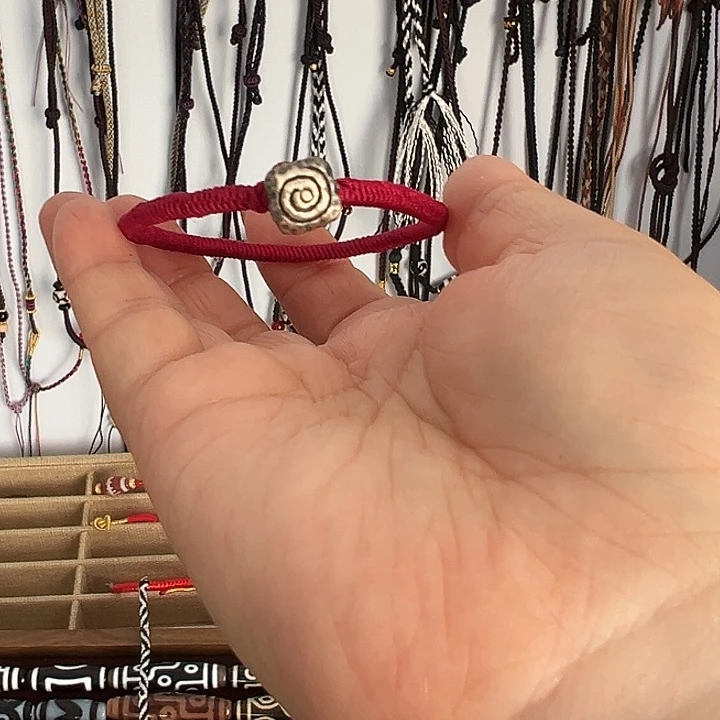 手工编织925 银手链