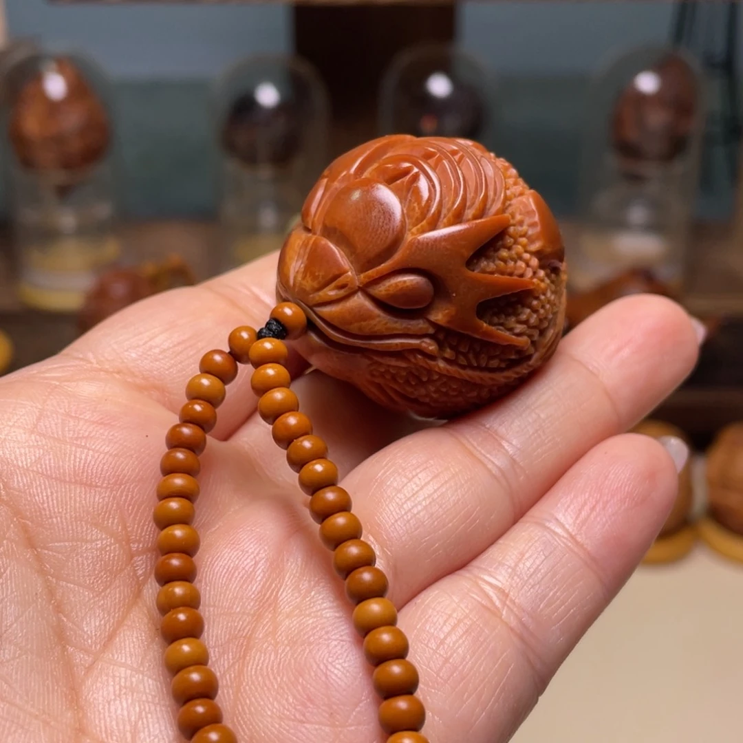 佛螺菩提吊坠捡漏手工金蟾链子一套