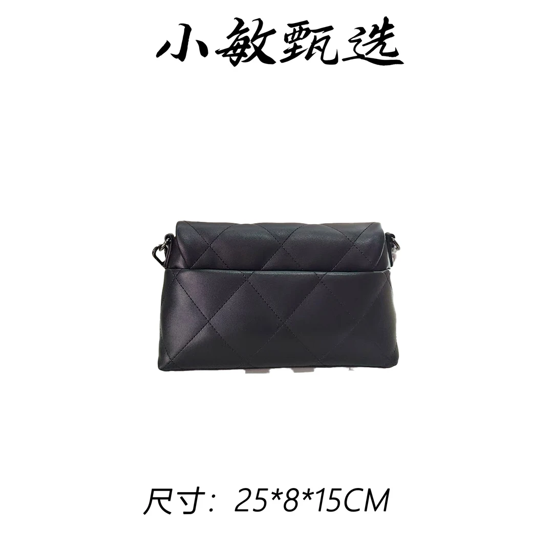 【小敏精选】渠道货GQ-20146-黑色简约时尚轻奢女士单肩斜挎包