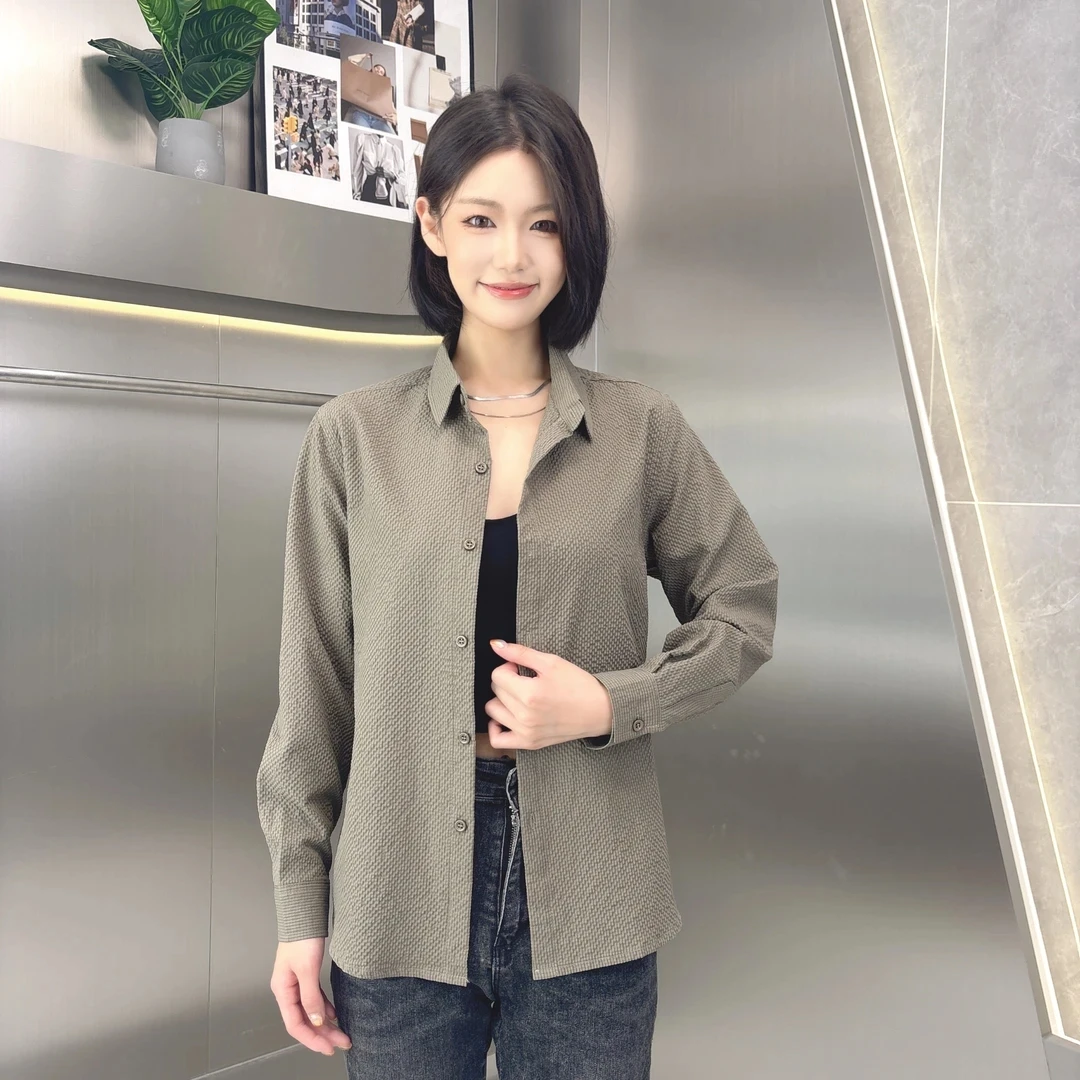 休闲秋季男士新款衬衫长袖时尚轻薄纯色简约休闲通勤衬衣