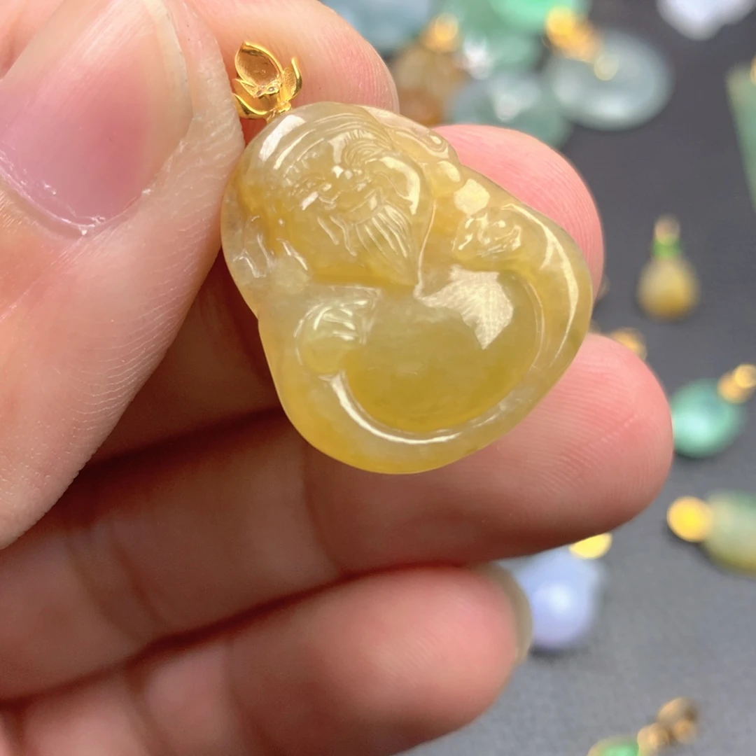 【闪购商品】颈饰18K金镶嵌翡翠可*翡翠