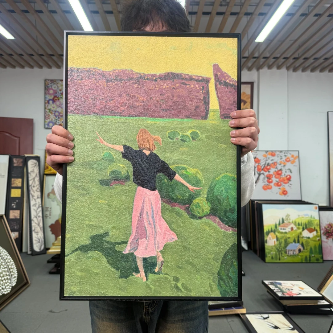 现代清新女孩客厅装饰画沙发背景墙挂画卧室装饰画146