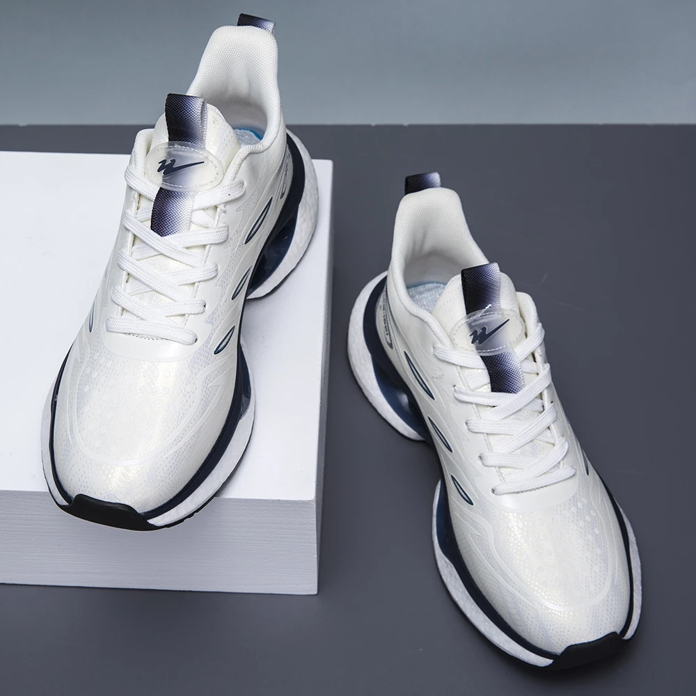 双星shuangxing百搭爆米花软底男士休闲潮流跑步轻便健身运动鞋