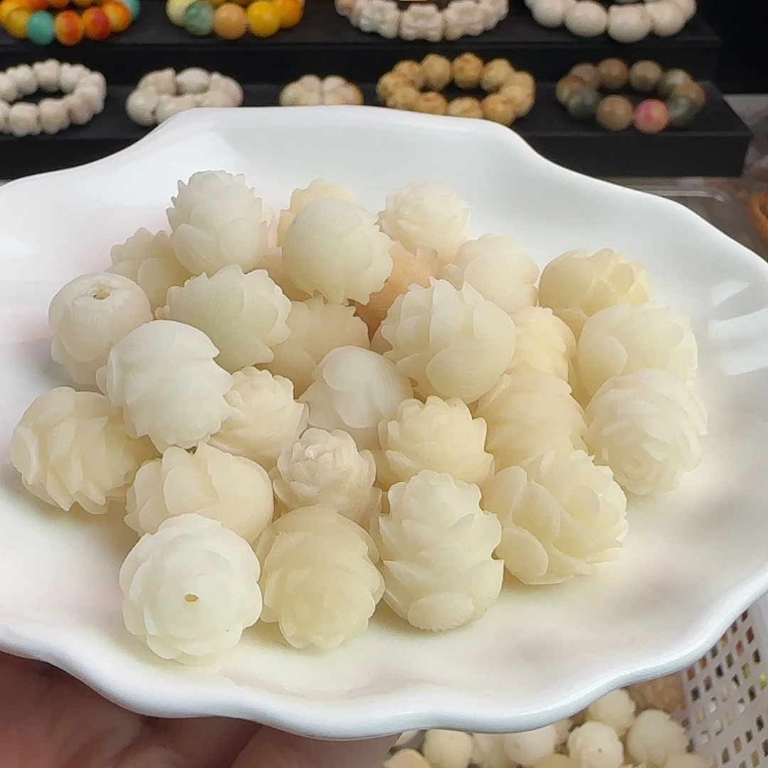 菩提根/象牙果手串瑕疵卡16-18大连花20颗