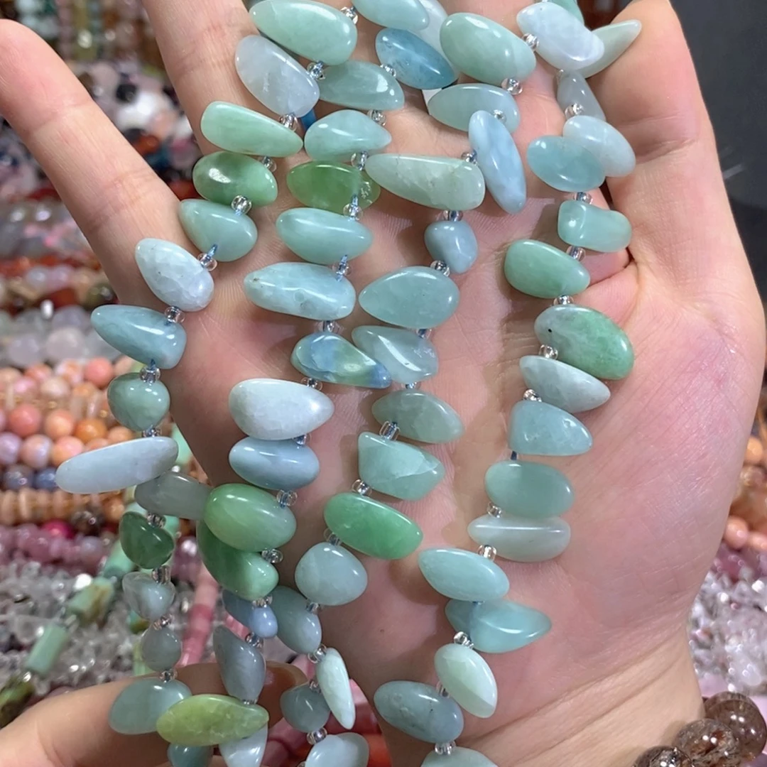 未镶嵌玛瑙/玉髓珠宝半成品海纹长牙一条