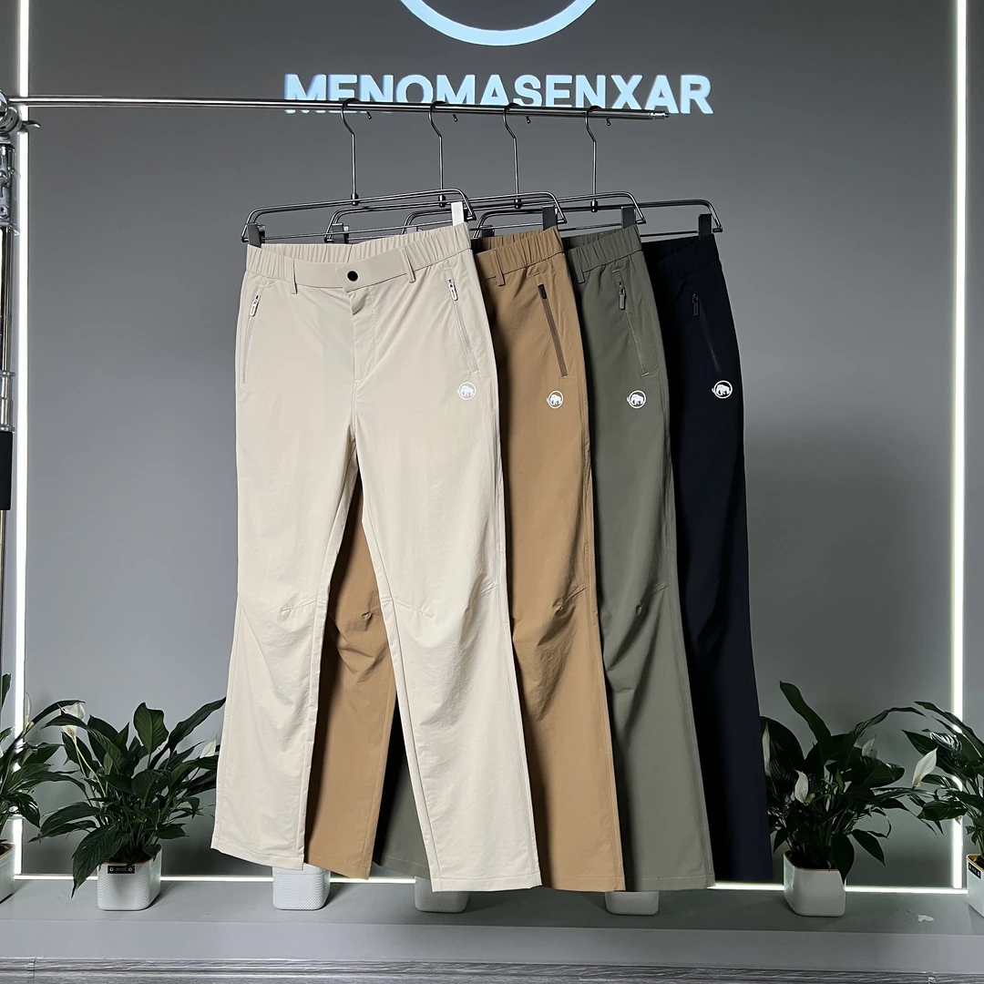 夏季薄款男士户外速干松紧腰时尚商务百搭高品质运动直筒休闲裤