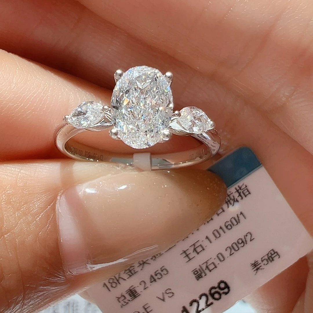18K金镶嵌实验室培育钻石1.016ct10-11