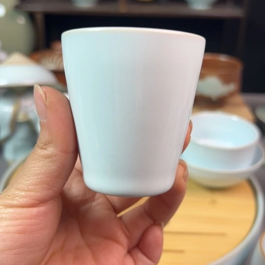 杯昕**啡纯手工月白闻香杯