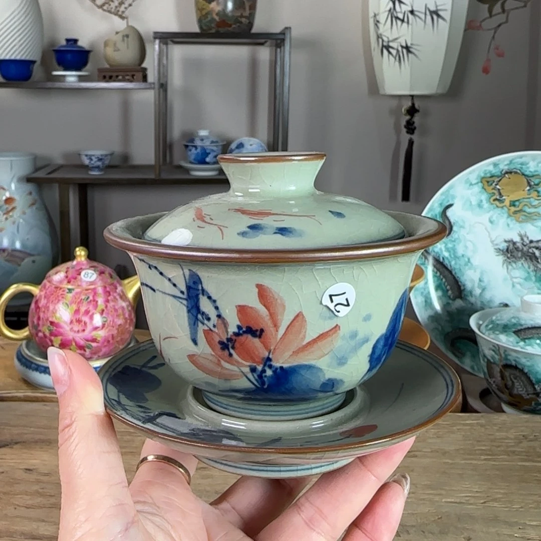 杯景德镇陶瓷柴烧多人