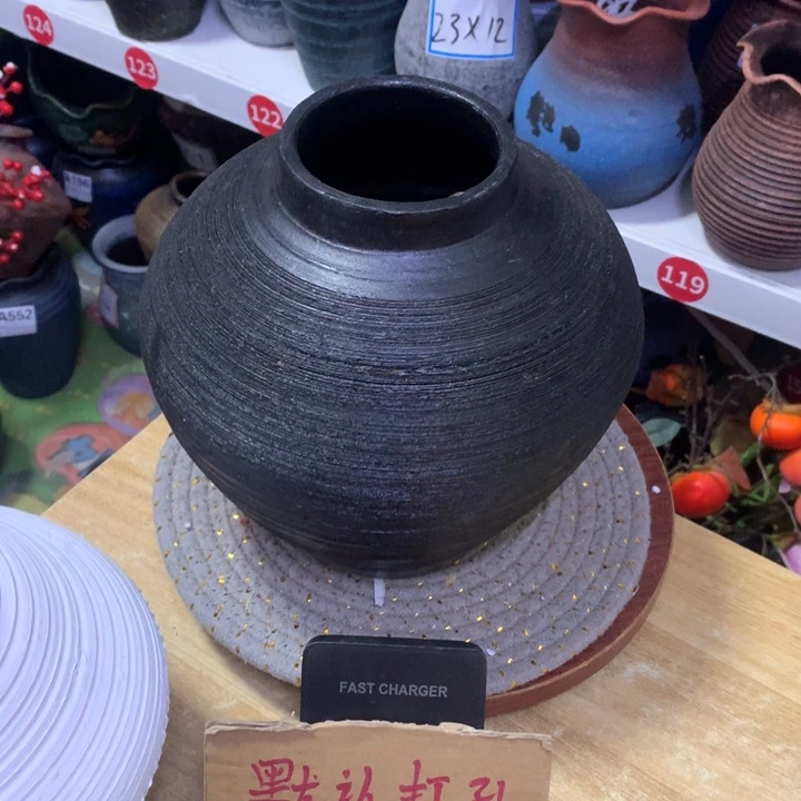 【闪购商品】红陶粗糙盆默认打孔高23口8.5