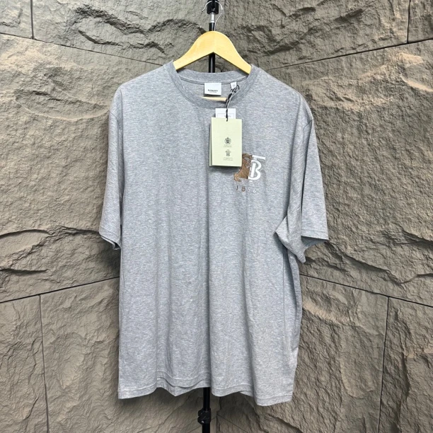 未使用 BURBERRY/博柏利 胸围65衣长78 XL码 战马刺绣 灰色M1124