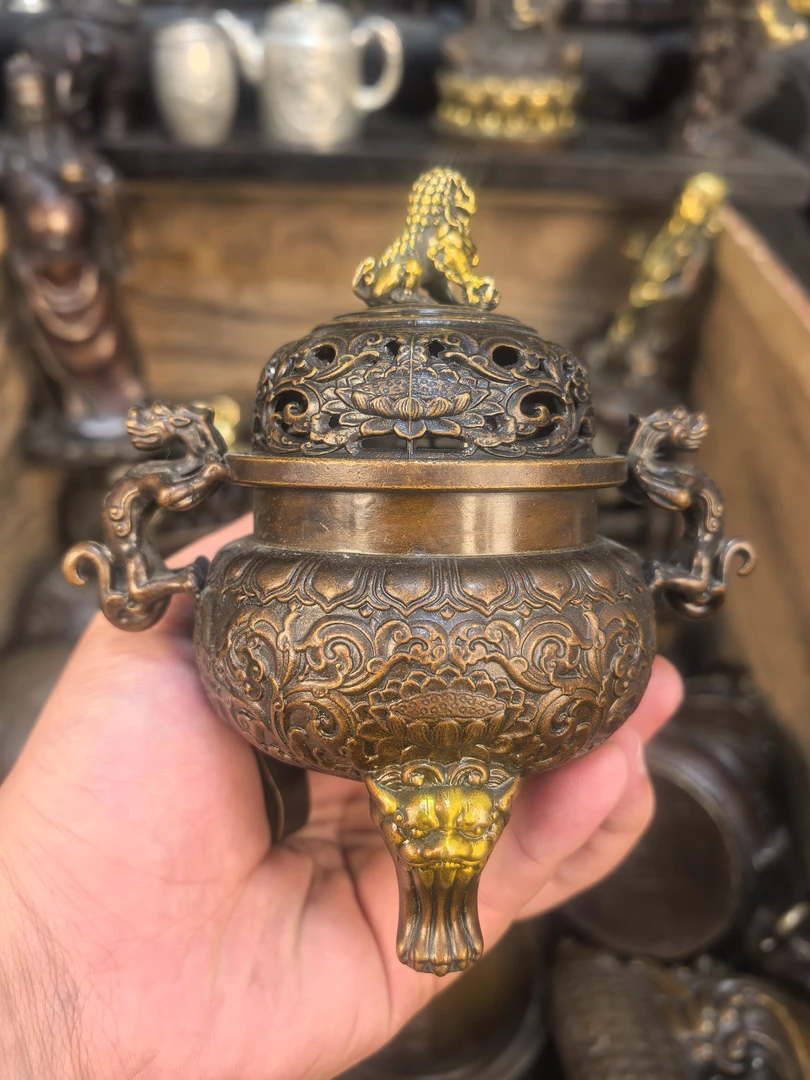 【闪购链接】铜兽耳熏香炉