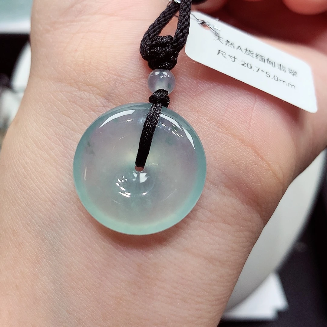 翡翠未镶嵌颈饰编号86，20.7/5.0