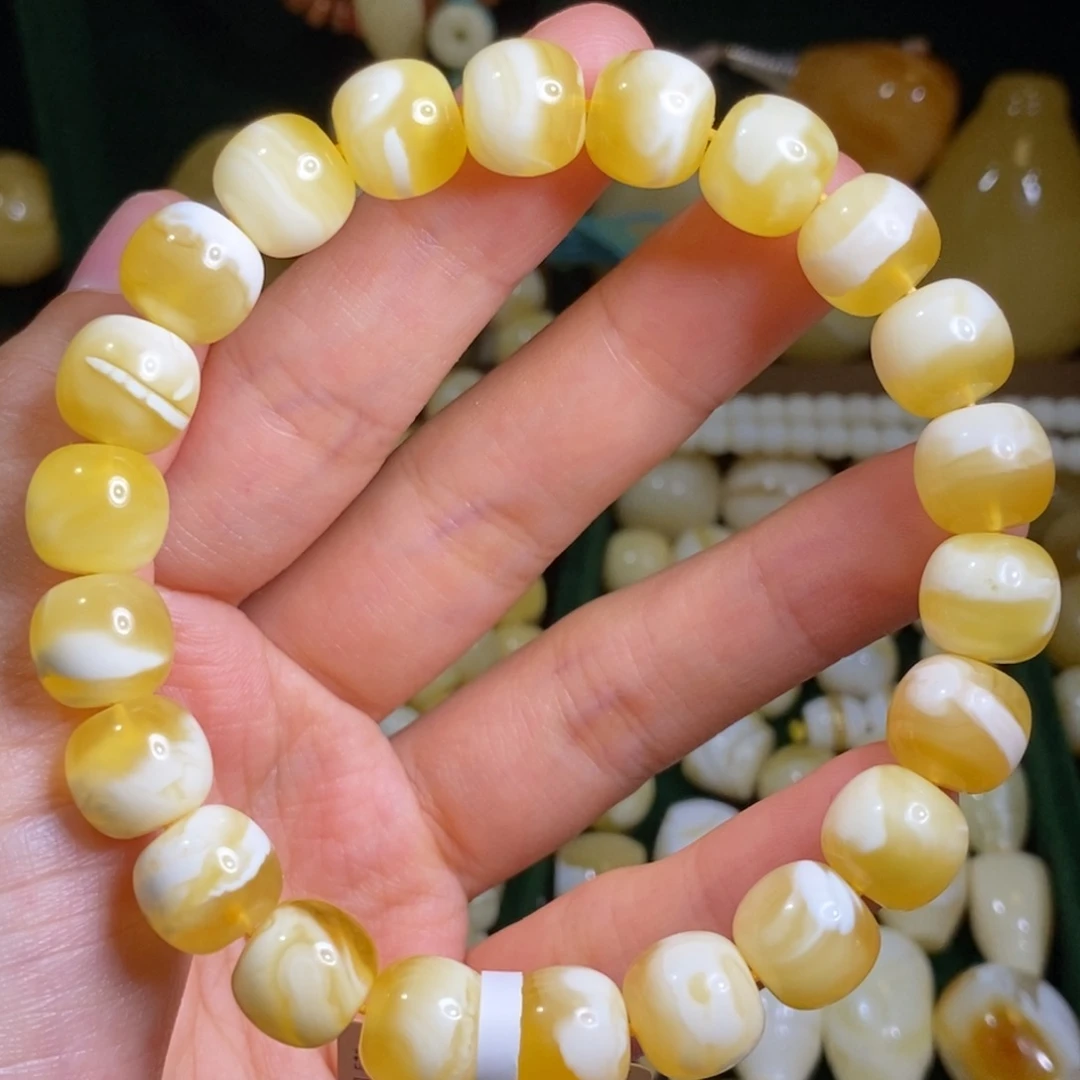 蜜蜡未镶嵌裸石10.5手串