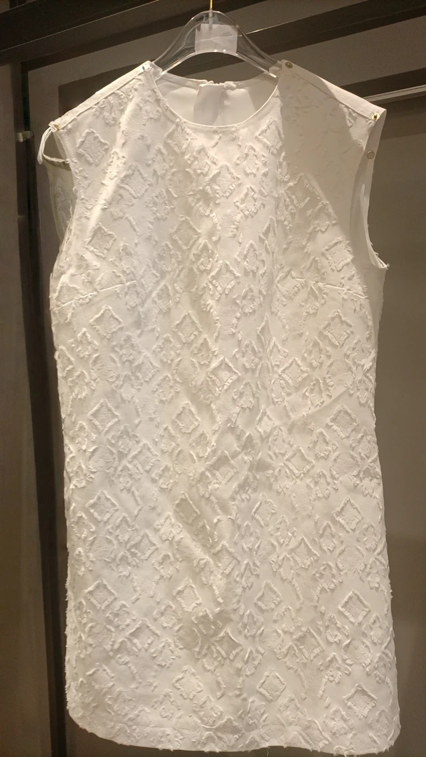 E014~哎哟喂-牛仔白色背心裙