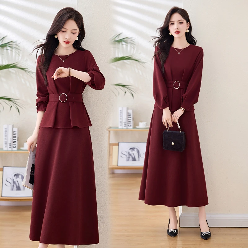 轻熟风休闲风静奢风通勤时尚套装长袖套装显瘦洋气