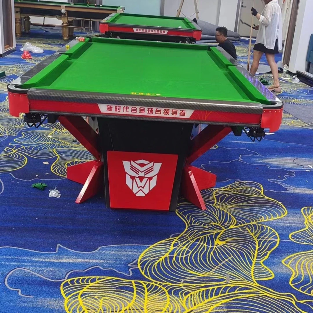 2025全新款商用台球桌独牙比赛标准型球房球厅中式仿毒牙山岩黑八