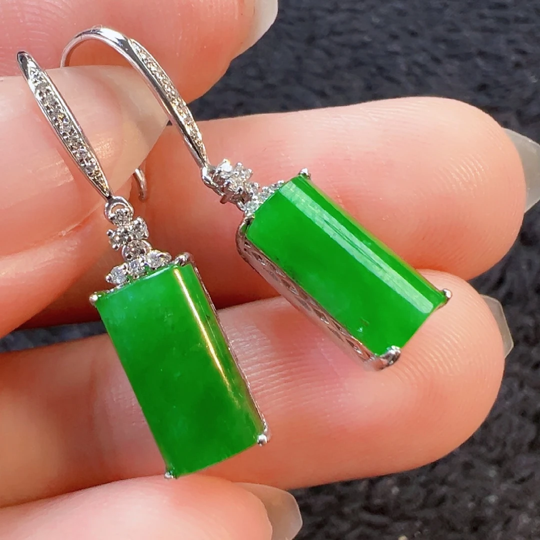 翡翠18K金镶嵌耳饰《新福利款》签收后24小时鉴赏期