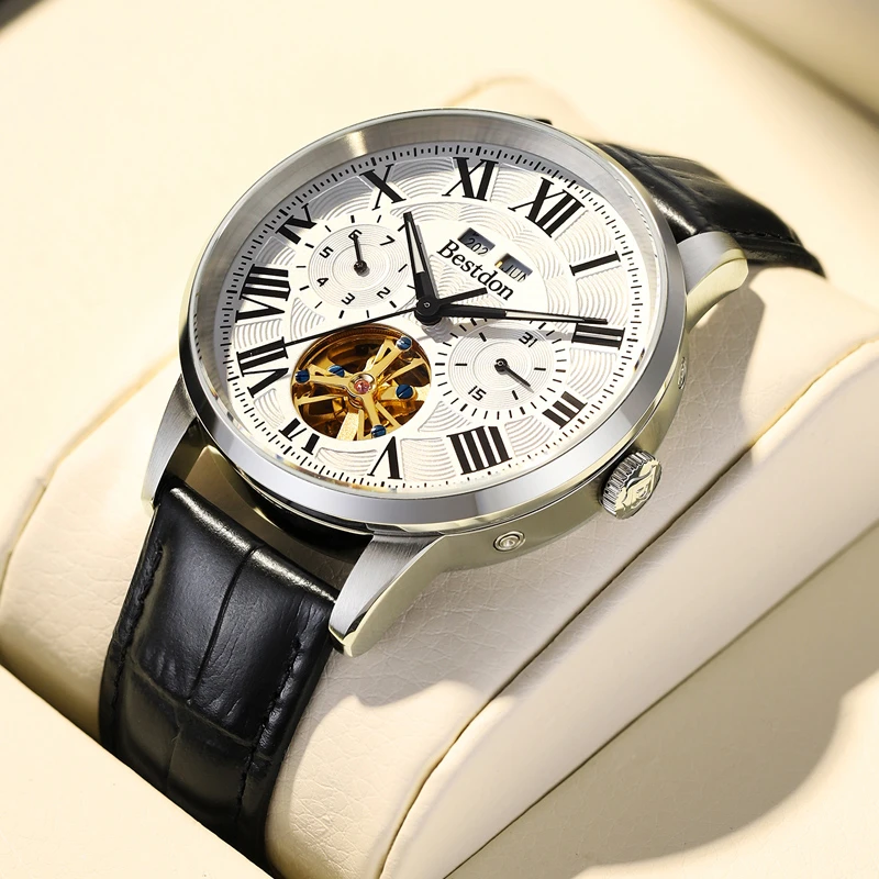 【原装正品】征服者飞轮万年历系列-全自动机械高奢多功能男表