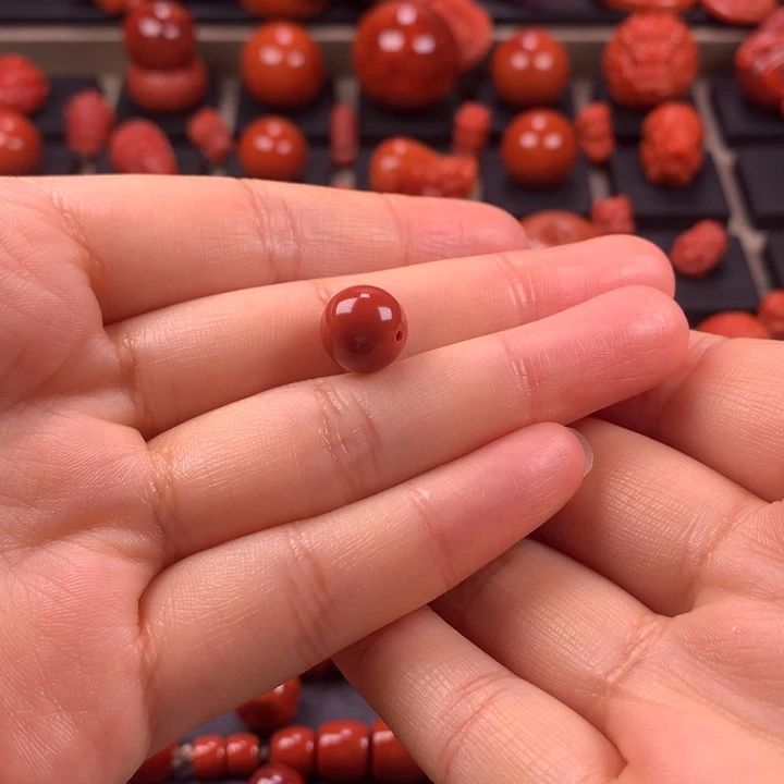 南红玛瑙圆珠单珠10.4MM未镶嵌