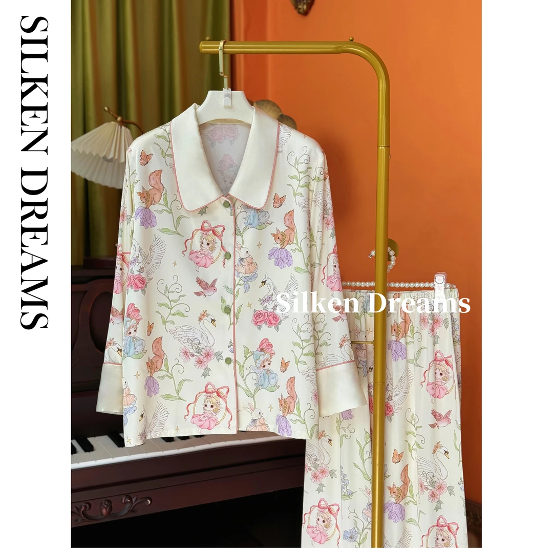 【春日絮语｜花影轻喃】春秋可爱时尚潮流可外穿睡衣家居服套装7