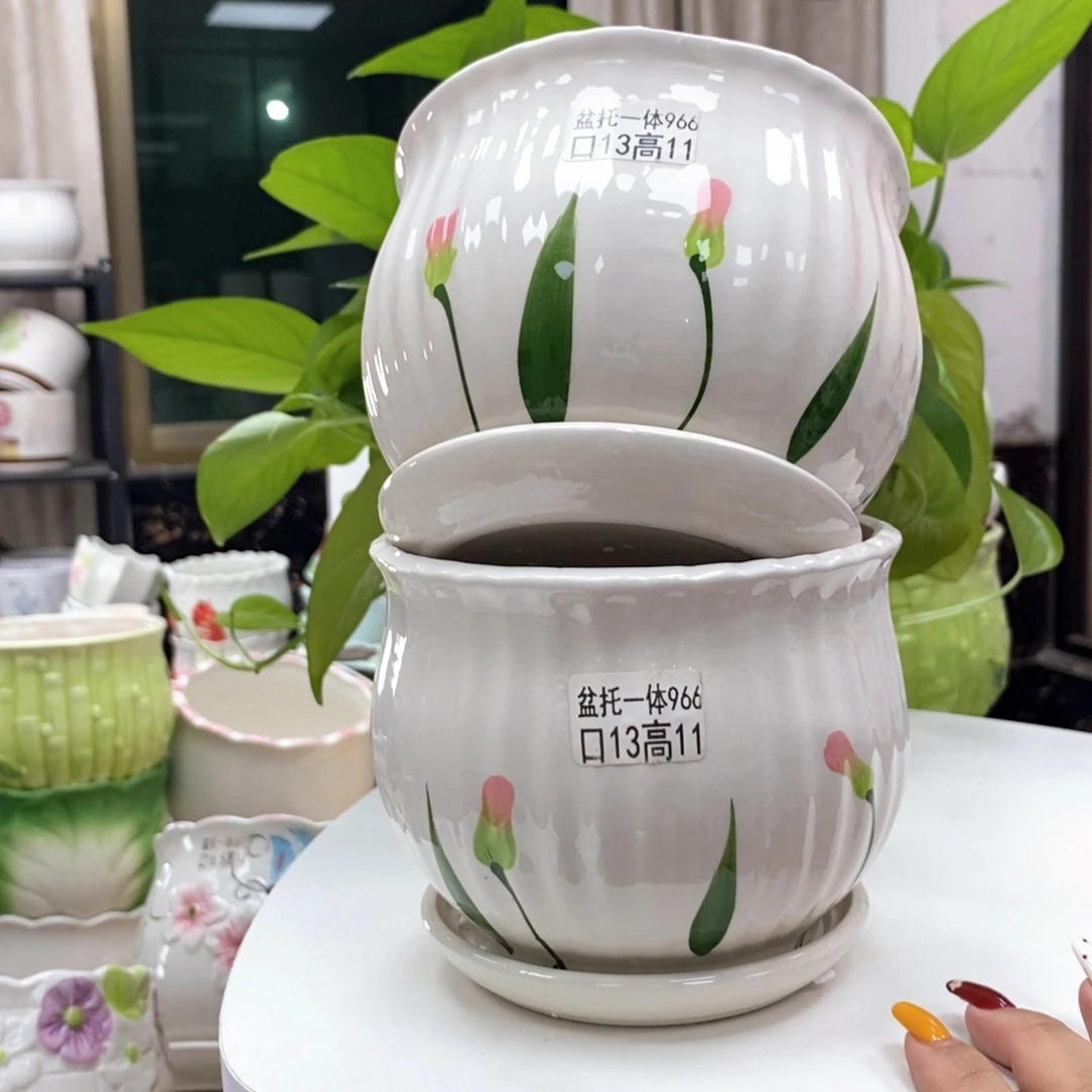 @夏西陶瓷花盆@@5966
