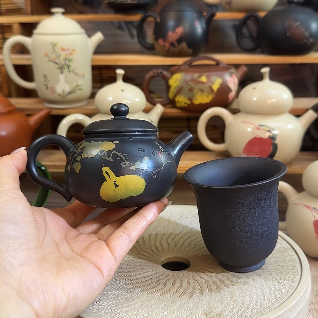 建水紫陶全品全手工彩填