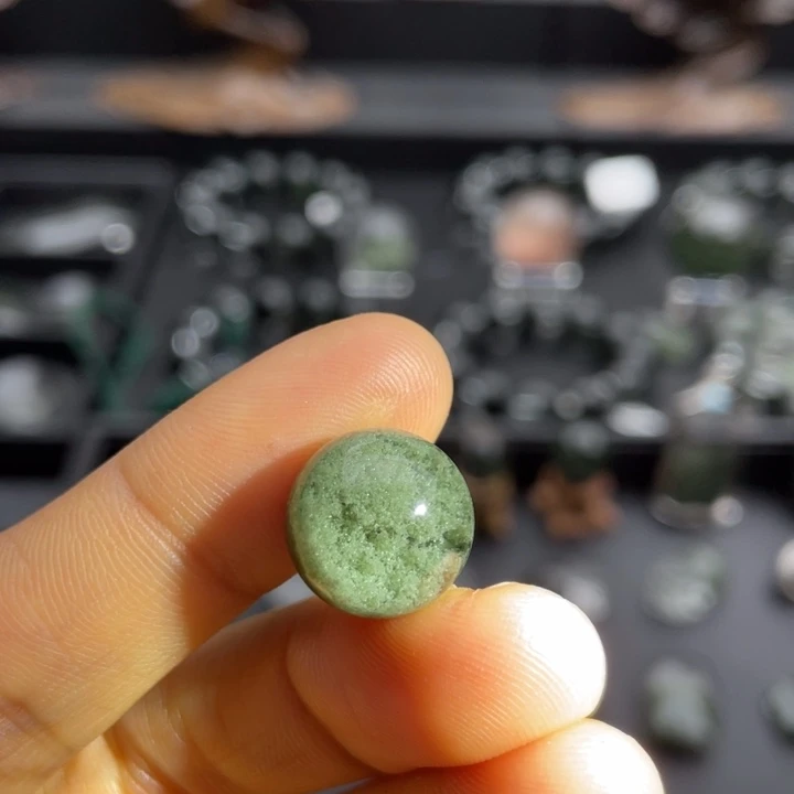 颈饰未镶嵌水晶绿幽灵单珠定制