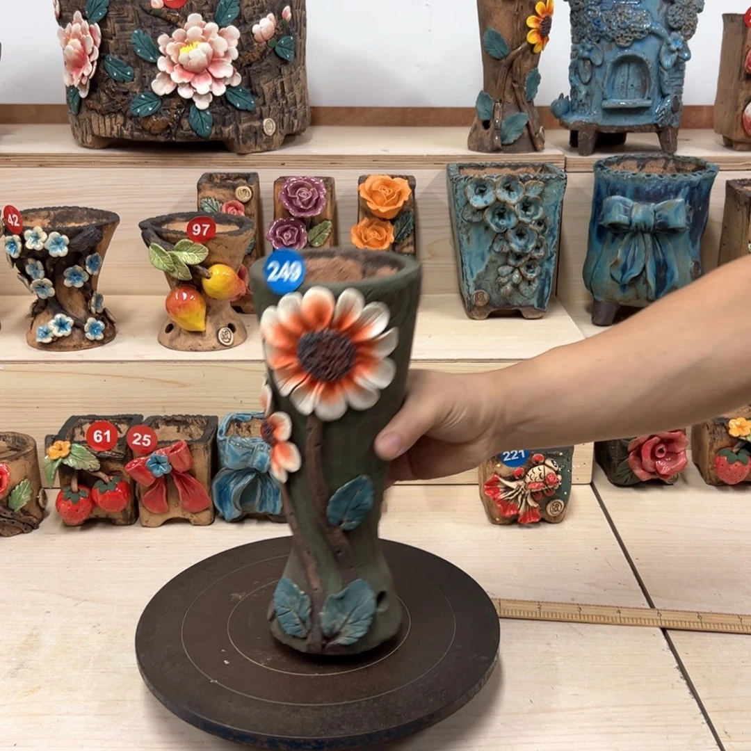 花盆紫砂249号内口9外高26.5