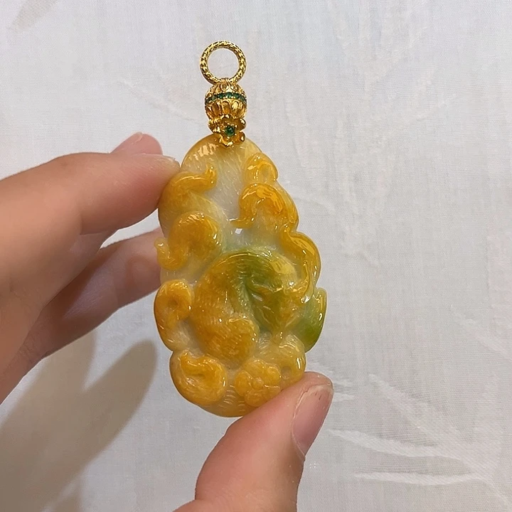 翡翠合金吊坠(赠链)