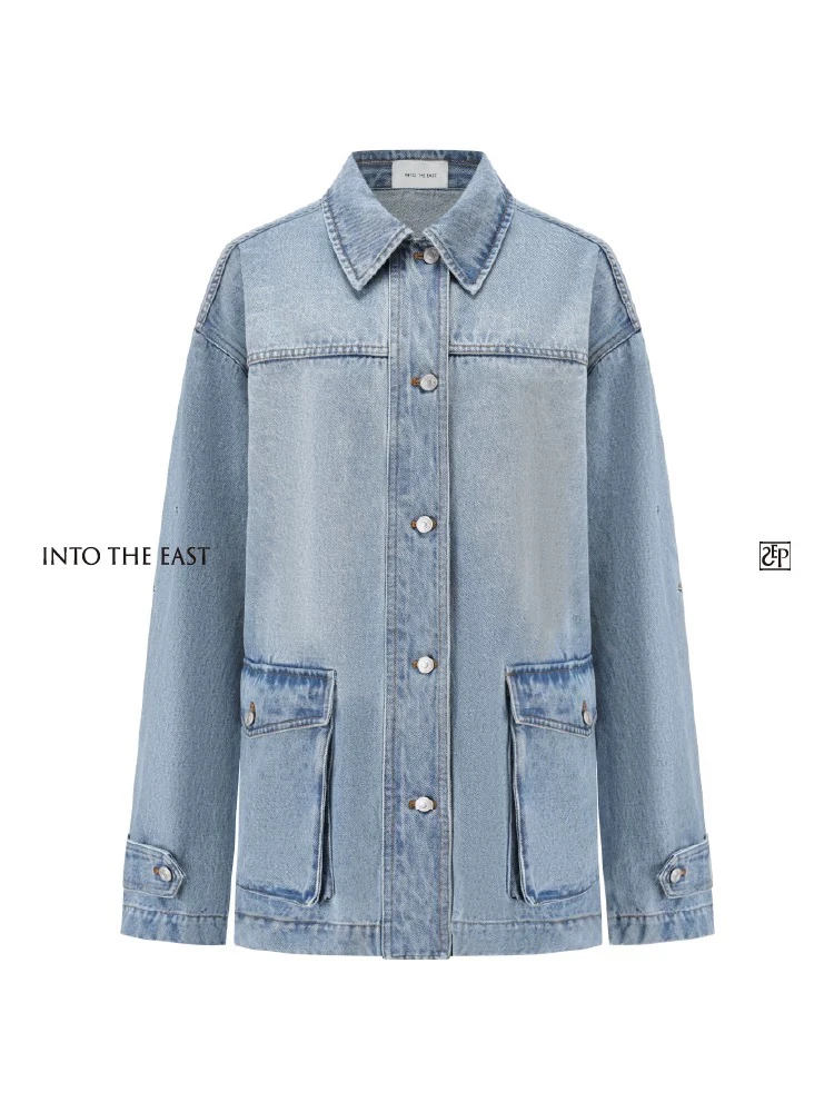 INTO THE EAST中长款大口袋牛仔外套