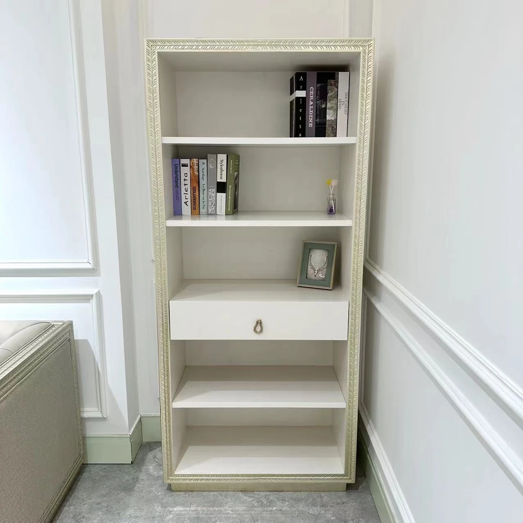 FV05美式轻奢书橱实木书柜/家用书房多功能柜（尺寸850＊400＊1900）