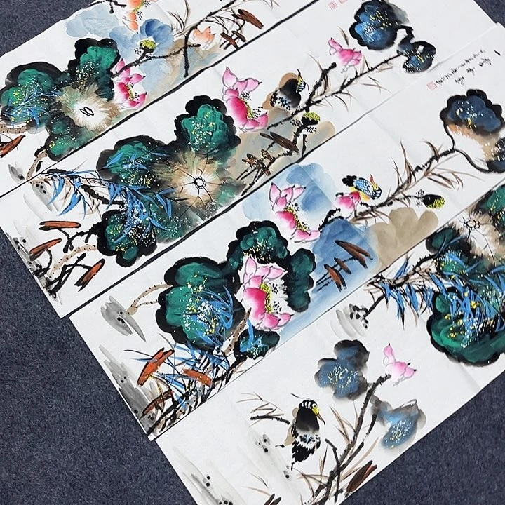 花鸟国画作品手绘