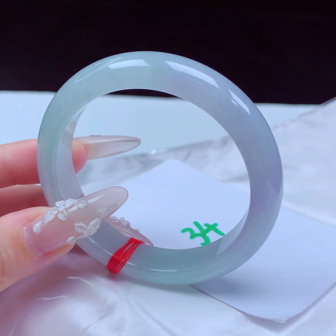 未镶嵌手镯翡翠天然缅甸翡翠A货手镯 34号