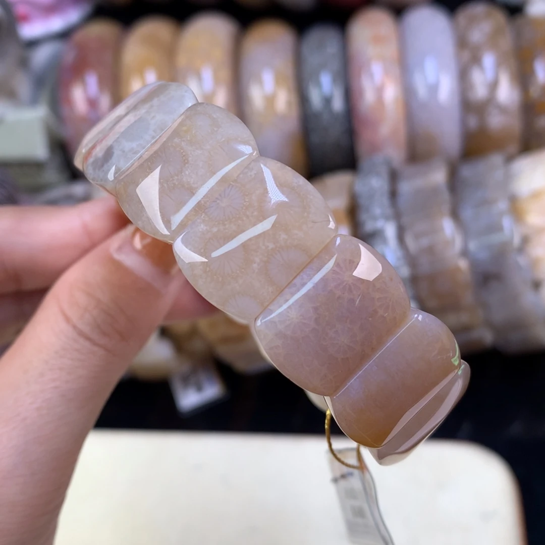 硅化珊瑚（珊瑚玉）未镶嵌颈饰五折手牌200漏100（51号）