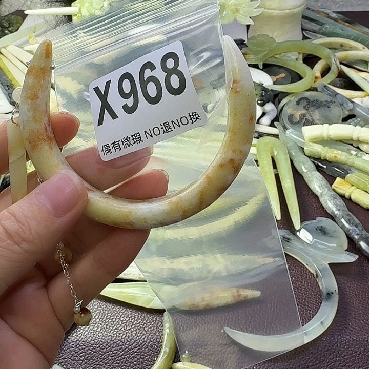 蛇纹石玉合金发饰幸****生