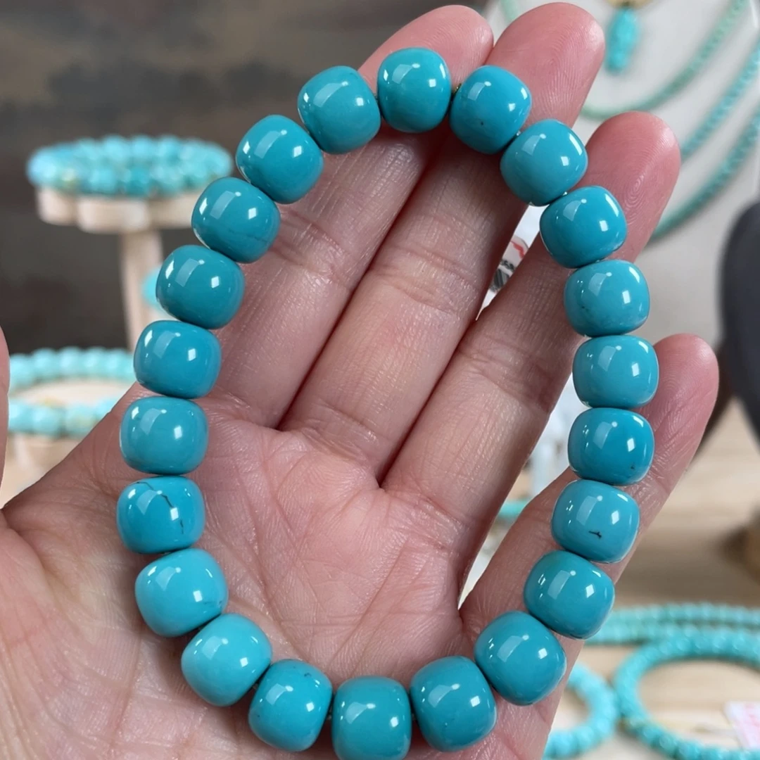 绿松石未镶嵌套链10+精品高瓷玉化手串