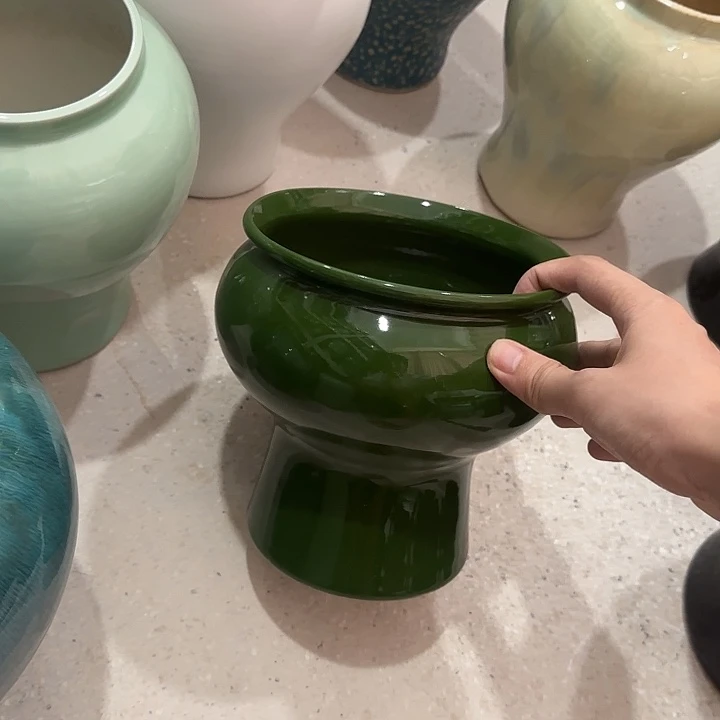 白泥花盆微瑕无孔