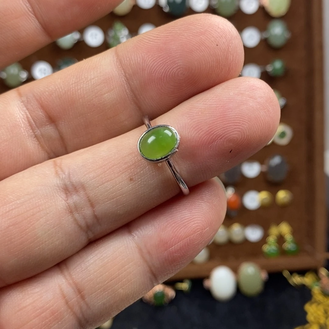 和田玉（碧玉）戒指合金