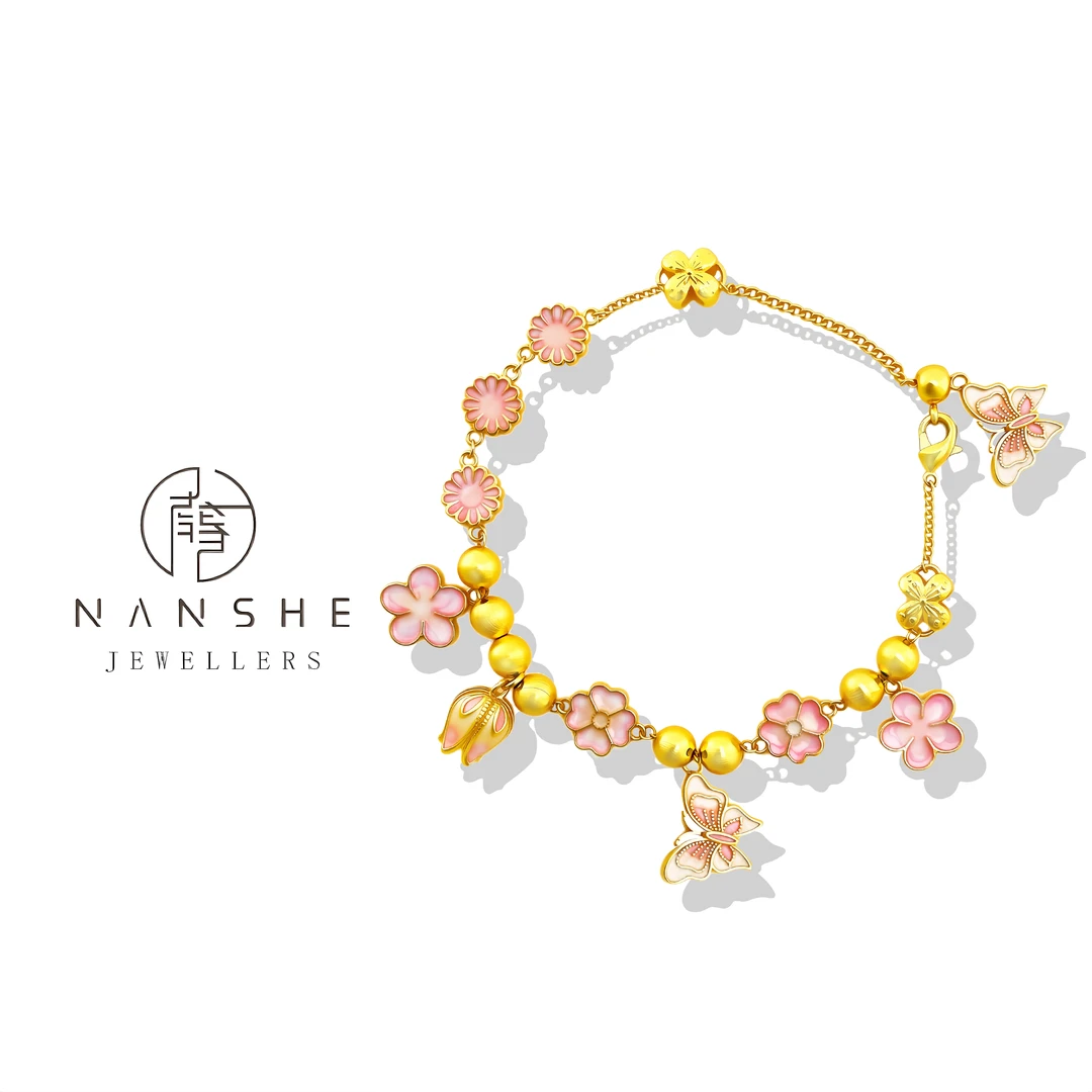 NANSHE/南奢 十二花绳蝴蝶手链L1204