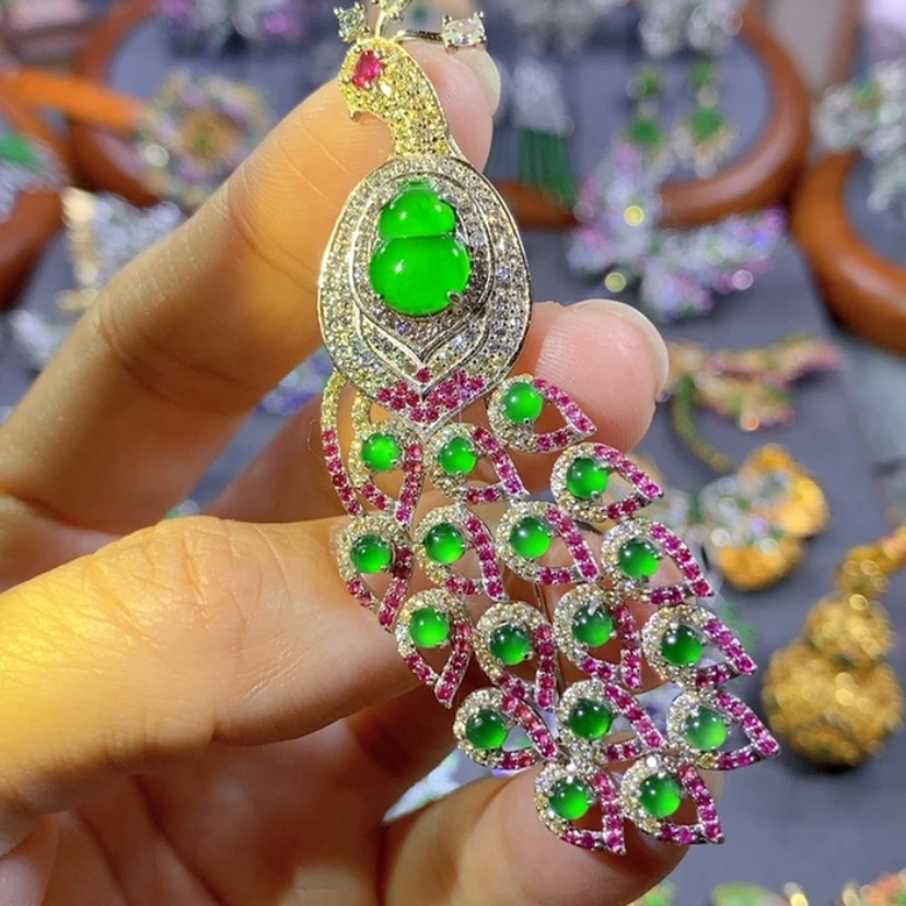 【闪购商品】银S925镶嵌挂件翡翠