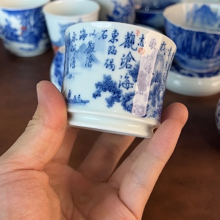 执***着瓷片景德镇全手工手绘陶瓷