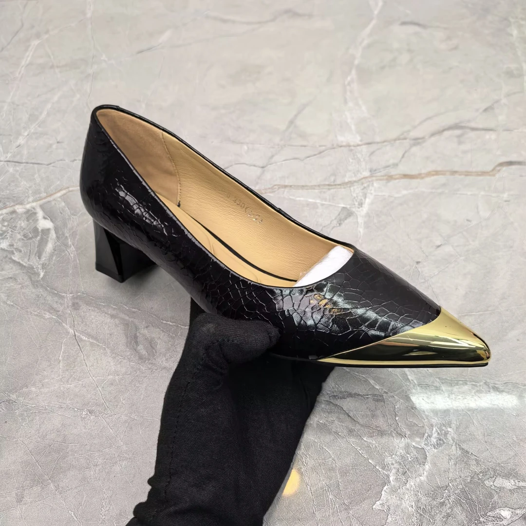 f（孤品）36码单鞋女 (牛皮)553-8细跟